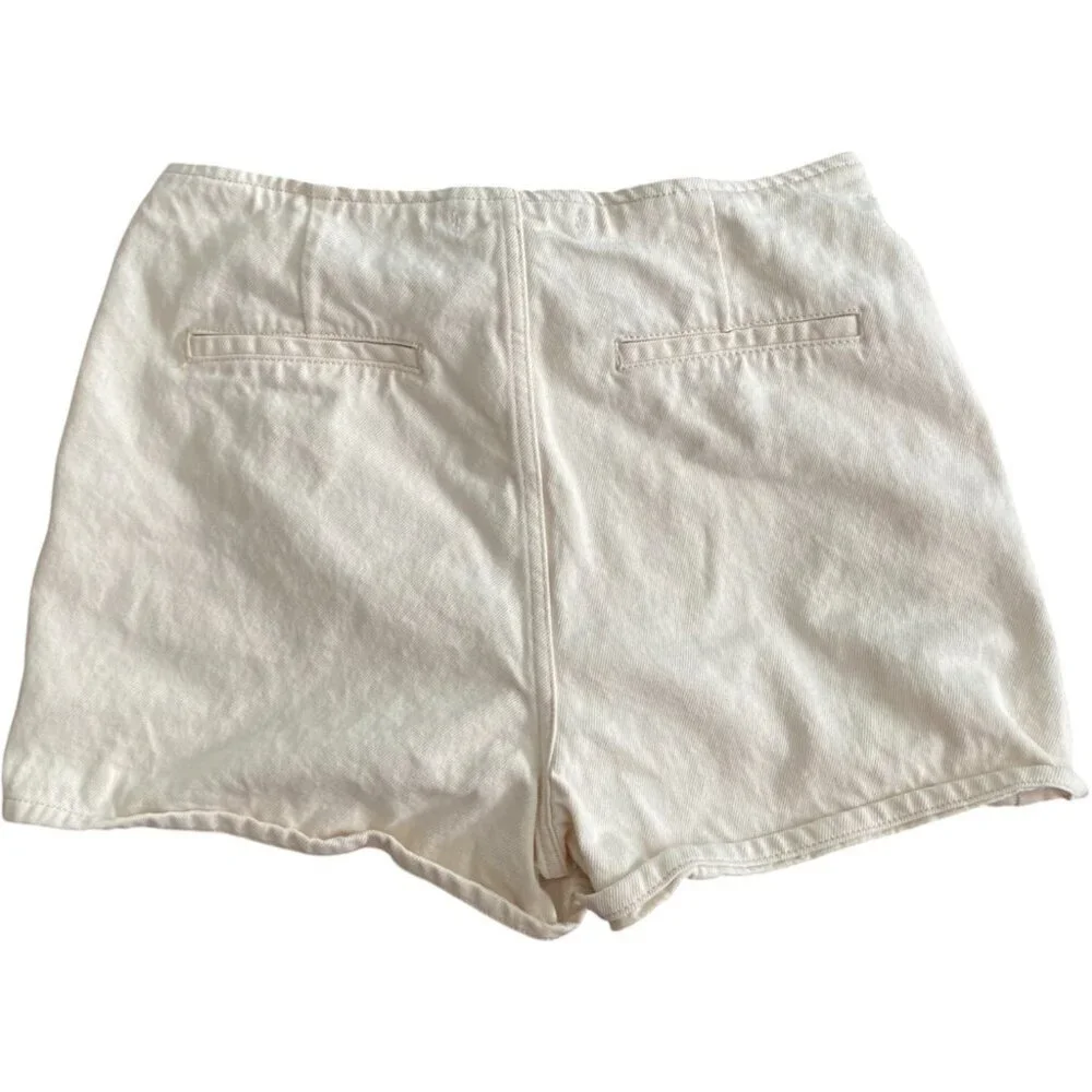 Zara Wrap Front Denim Skort Size Large White